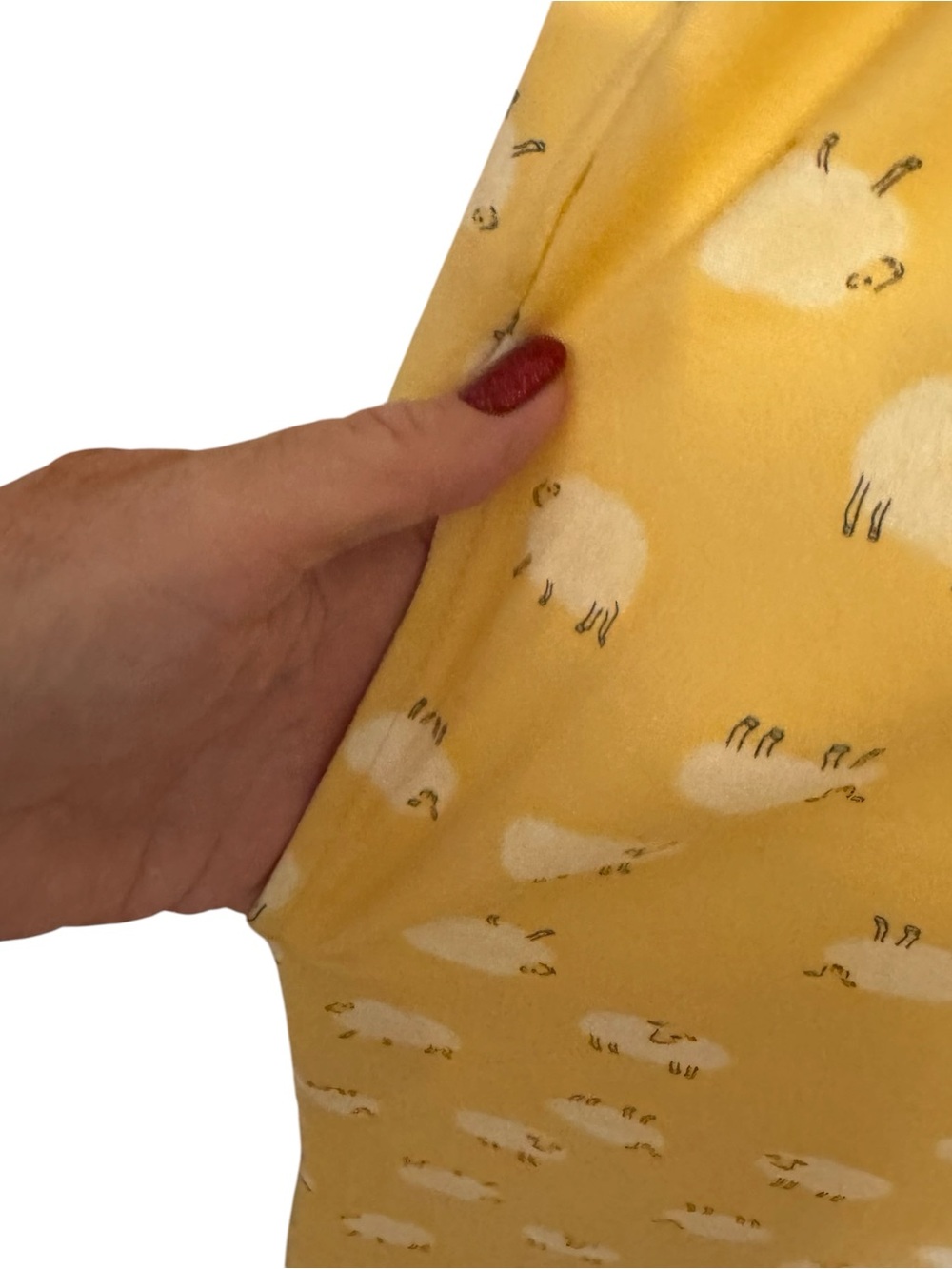 NWT Nightshirt Pajama Dress/Gown w/fun Sheep Print & POCKETS SMALL/MEDIUM #11 - Picture 4 of 8